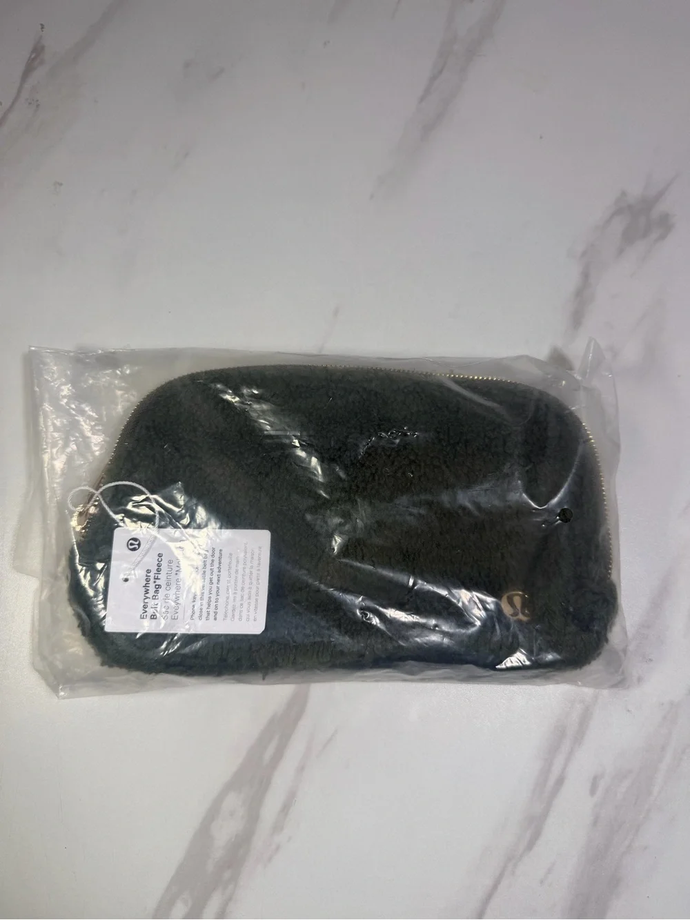 Brand New Lululemon 1L Crossbody Bag in Green Textured Fleece.